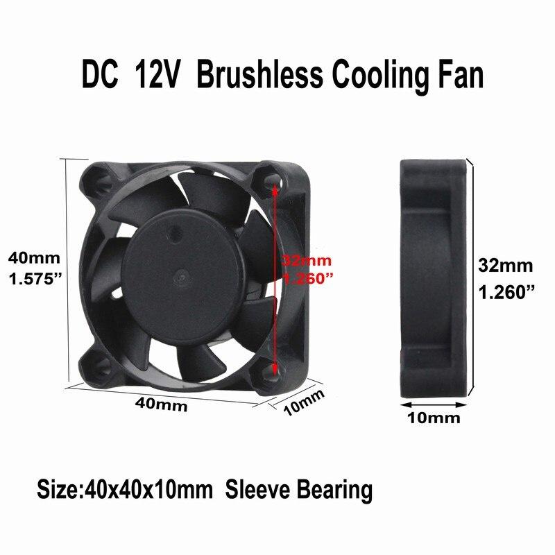 1pcs Gdstime 40mm x 1mm Small Fan 11V DC Brushless Fan 3D Printer Cooler Cooling Fan 40x40x1mm 1cm Cable Length 401