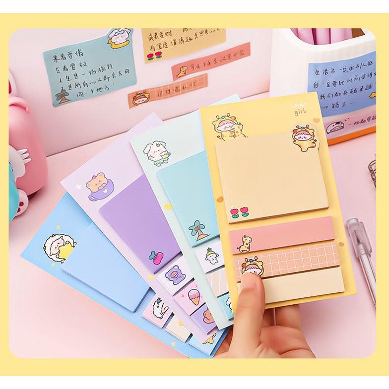 Giấy Note Ghi Chú Sticky Note 4 Màu 80 Tờ H172