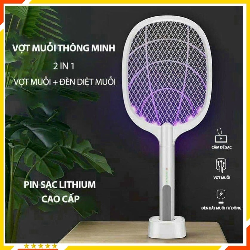 Vợt Muỗi Thông Minh, Vợt Muỗi Kiêm Đèn Bắt Muỗi 3in1 - Hàng Nhập Khẩu