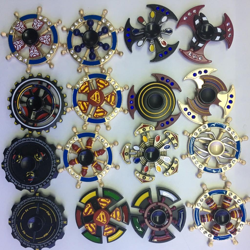 SPINNER Con quay SIÊU NHÂN AVENGERS đỏ thép 2 tầng 2 chế độ quay kép KIM LOẠI thép cực chắc chắn