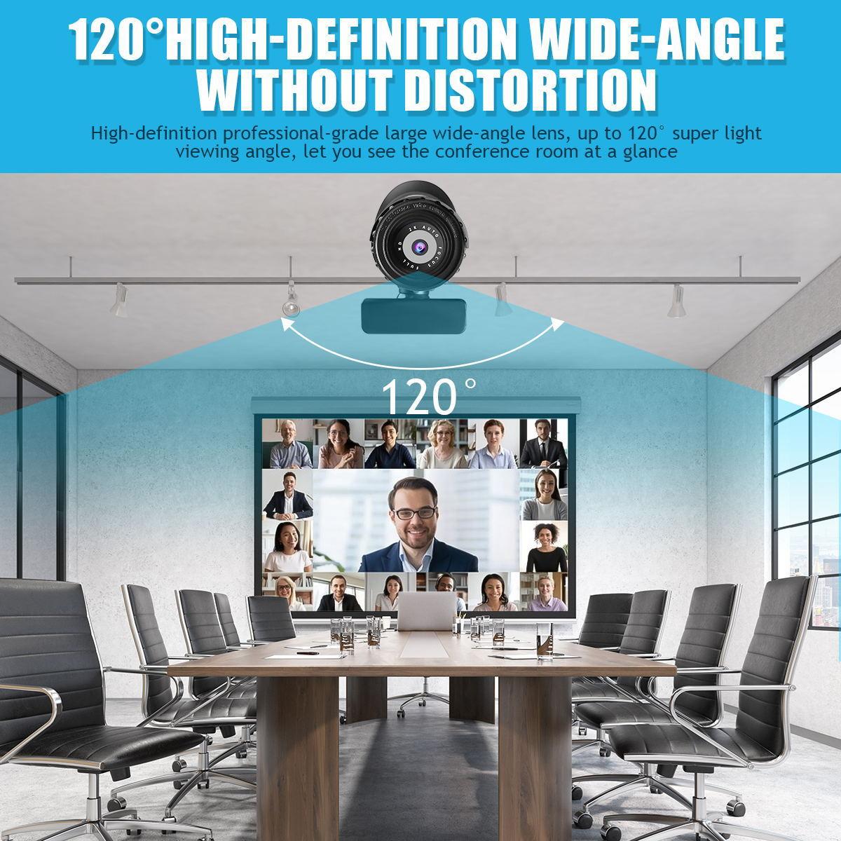 Webcam 4K 2K Auto Focus PC Web Cam with Gift Tripod 1080P Mini Camera Laptop Camera with Microphone for Streaming Video YouTube