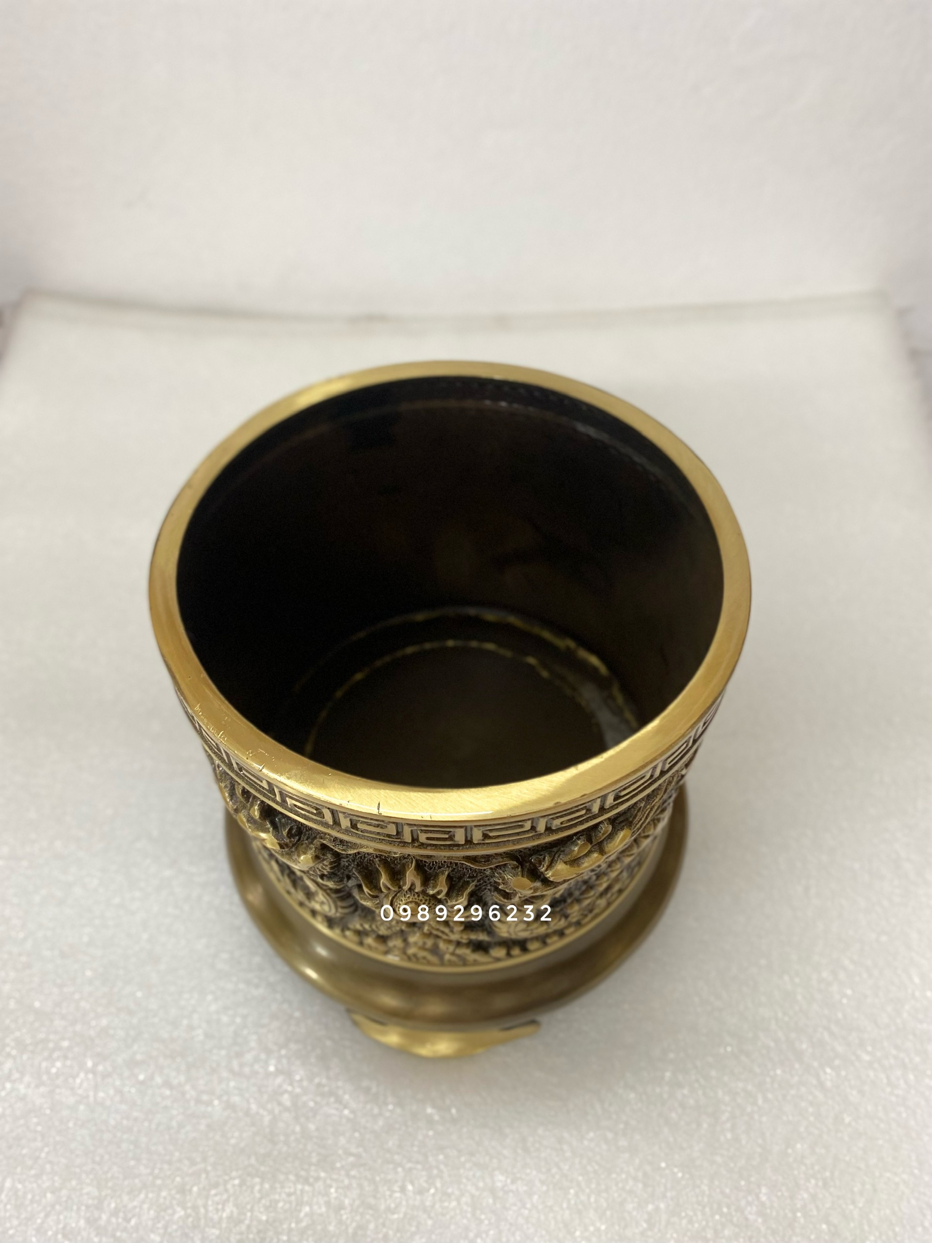 Lư hương , bát nhang bằng đồng vàng hun 16