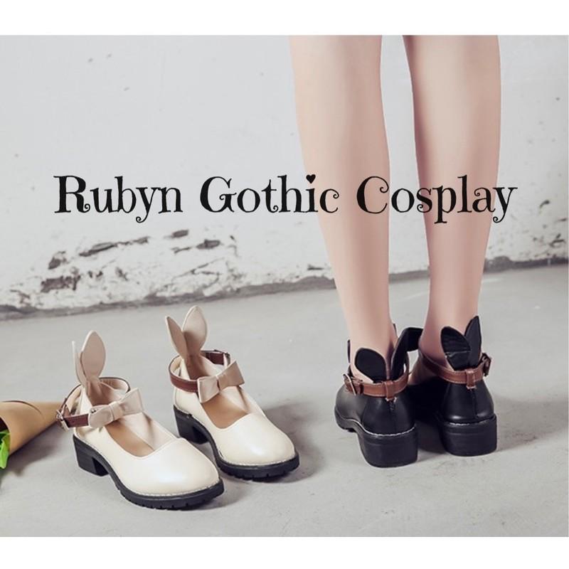 Giày Búp Bê Lolita Nơ Thỏ phong cách cosplay ( Size 35 - 39 )