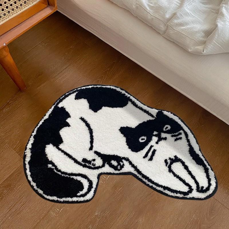 Thảm Chùi Chân Chống Trượt Hình Mèo Hoạt Hình Dễ Thương