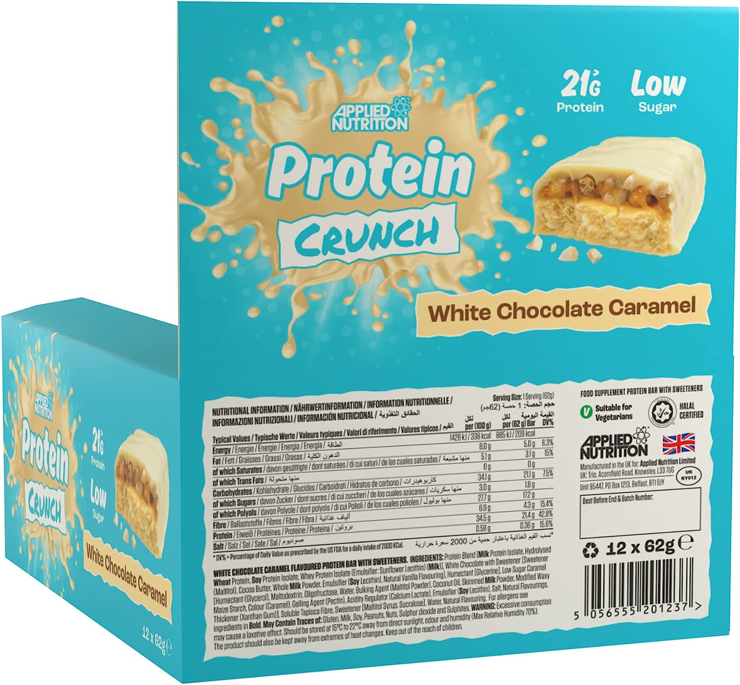 Thanh Protein Crunch Bar 62G Applied Nutrition - Bữa Ăn Dinh Dưỡng Thông Minh Bổ Sung Protein