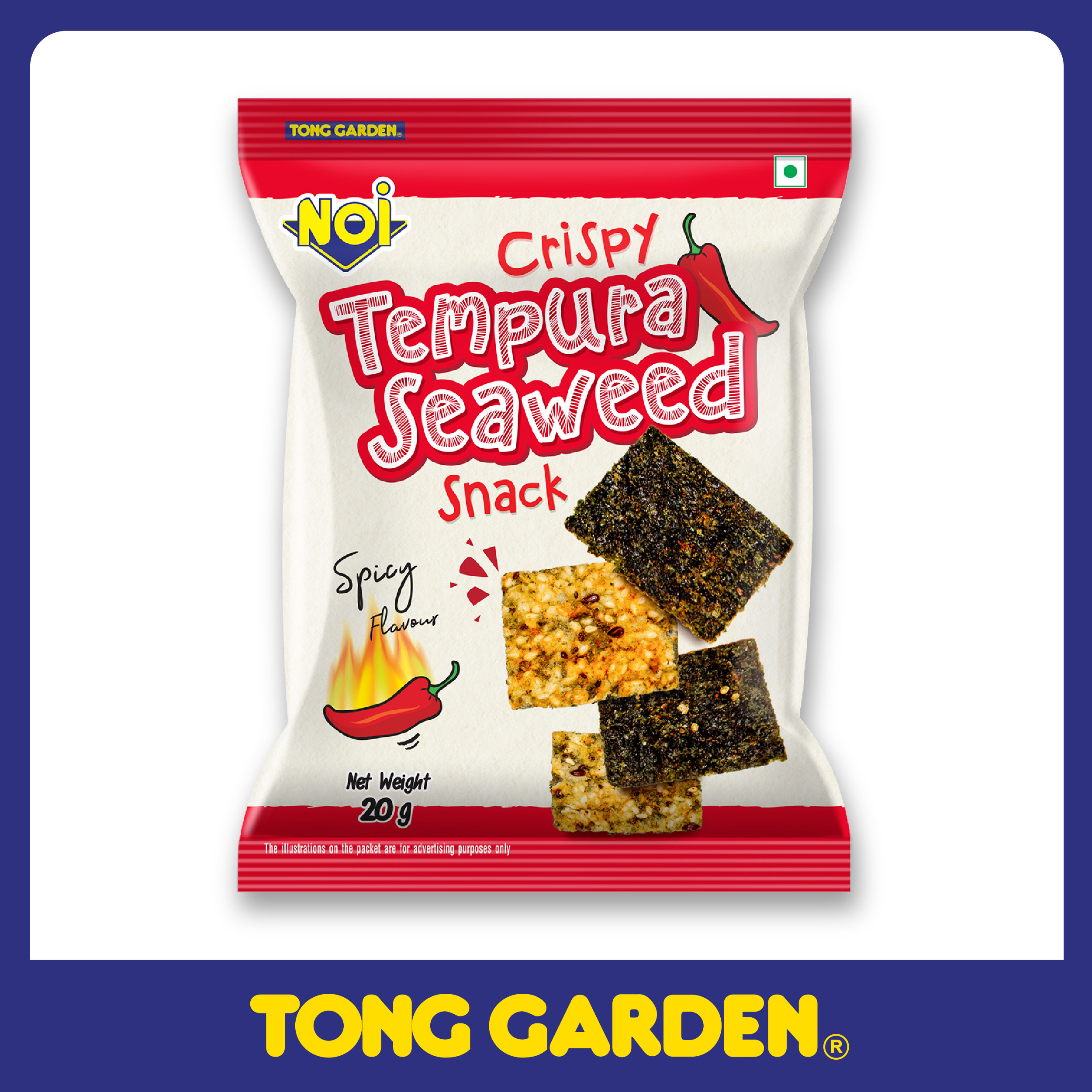 SNACK RONG BIỂN VỊ CAY TONG GARDEN 20G