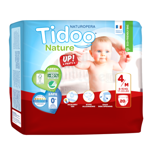 Tã bỉm quần trẻ em 8-15kg hữu cơ Tidoo gói 20 cái