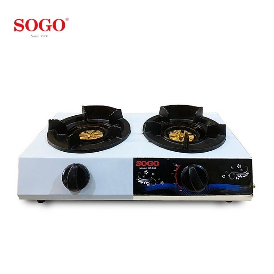 Bếp Khè Ga 2 Lò Bán Công Nghiệp SOGO GT-208S2-Ngọn Lửa Xanh-Hàng Chính Hãng