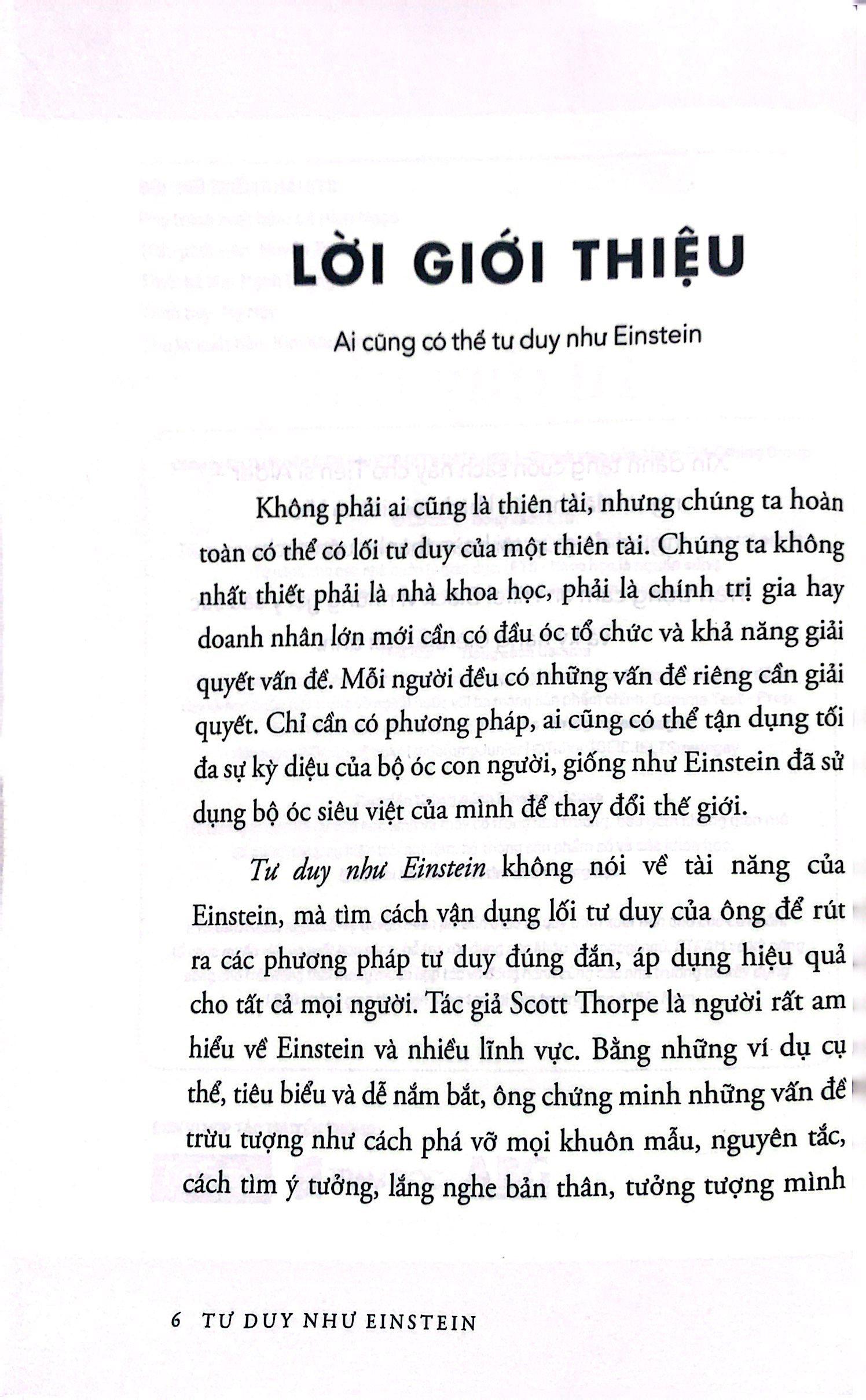Tư Duy Như Einstein (Tái Bản)