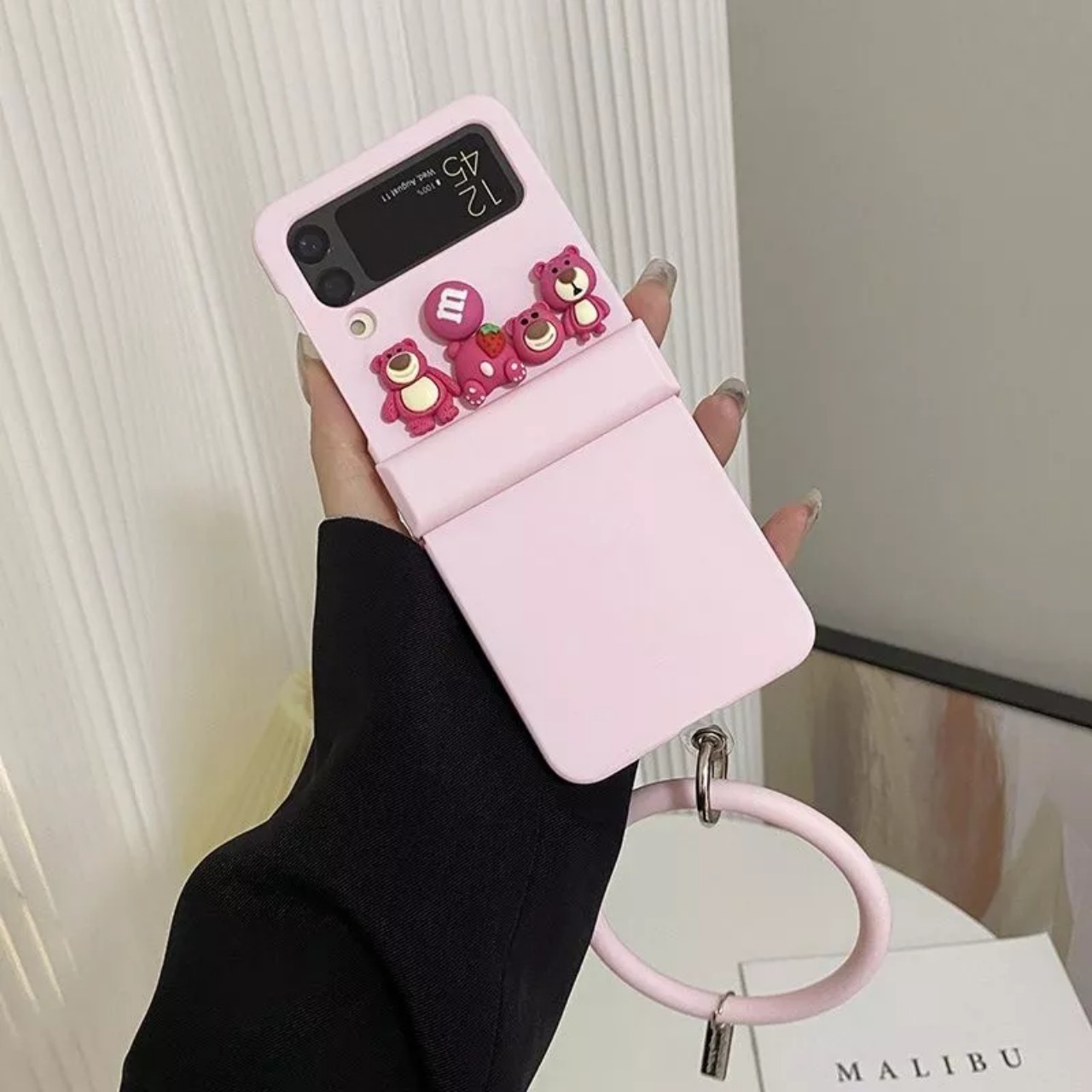 Ốp lưng cho samsung Zflip3 - Zflip4 - Z Flip3 - Z Flip4 - Z flip 3 - Z flip 4 hồng siêu dễ thương