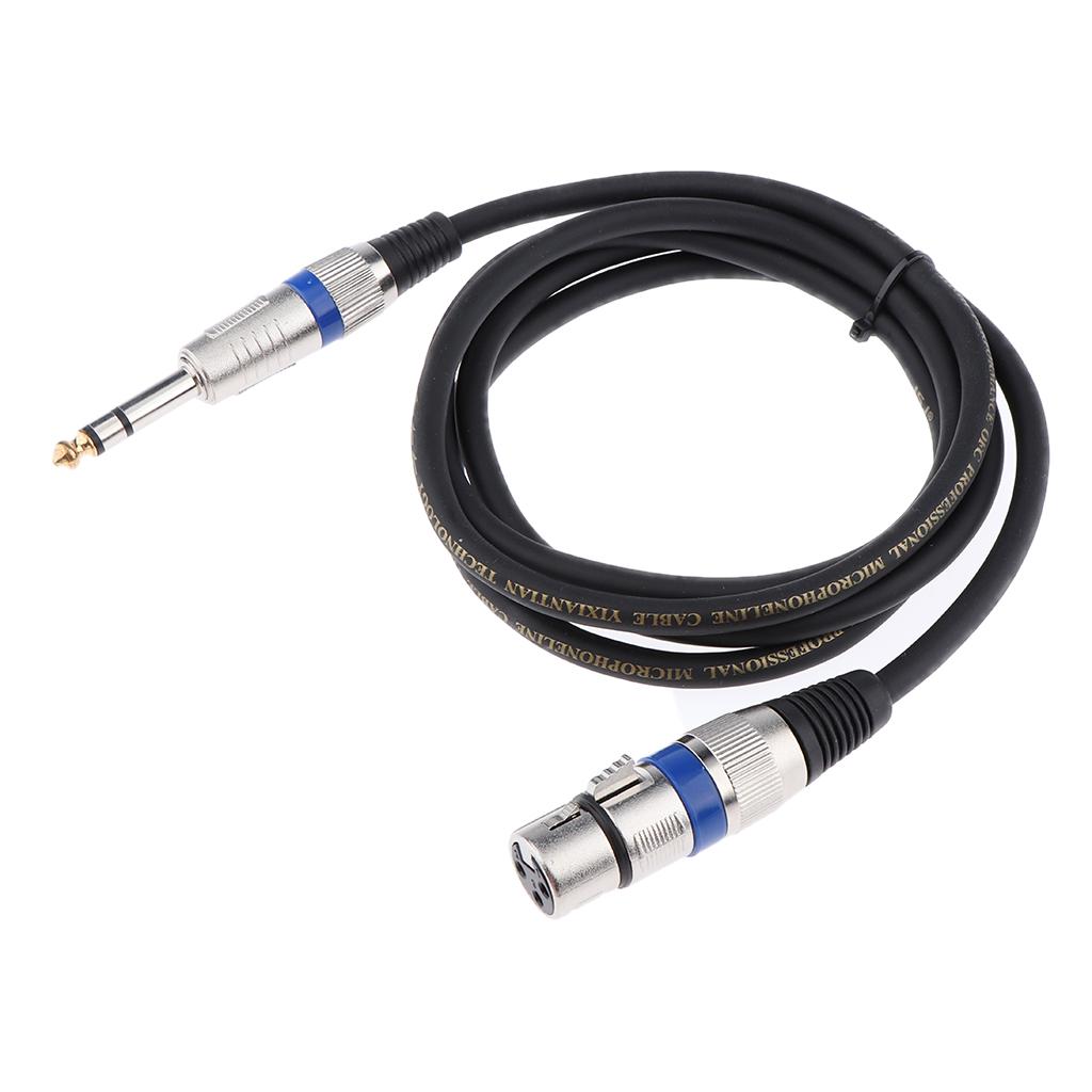 Premium 6.35mm Male to XLR Female Audio Cable for Speaker AMP 150cm