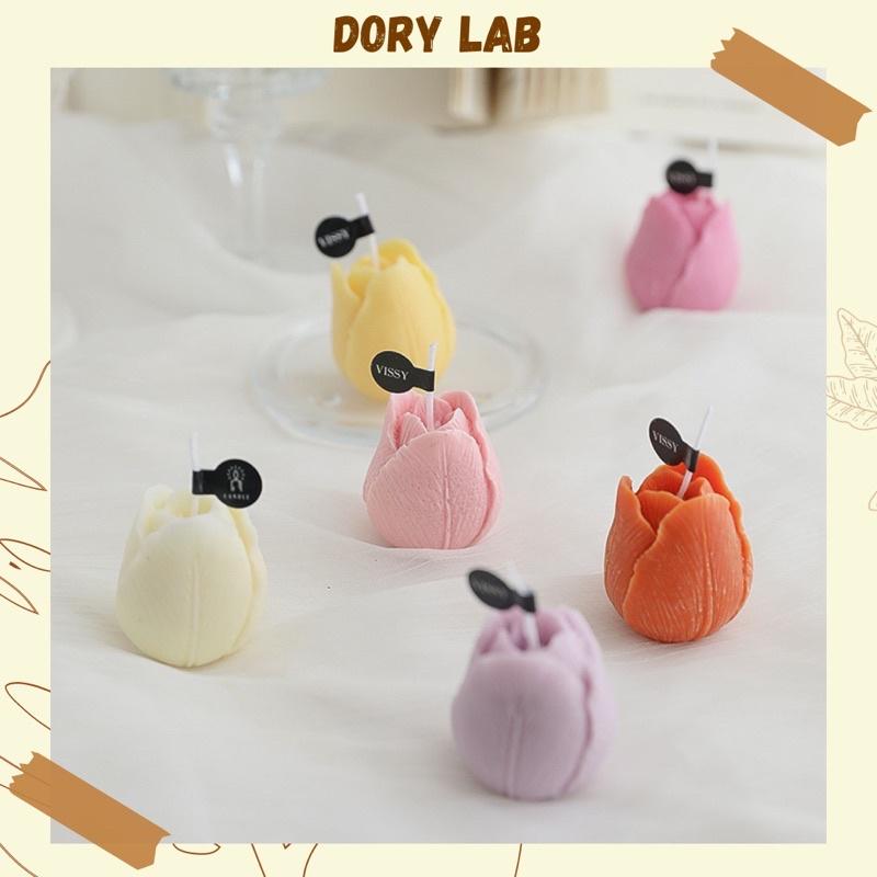 Nến Thơm Hoa Tulip Hàn Quốc Không Khói, Phụ Kiện Decor - Dory Lab