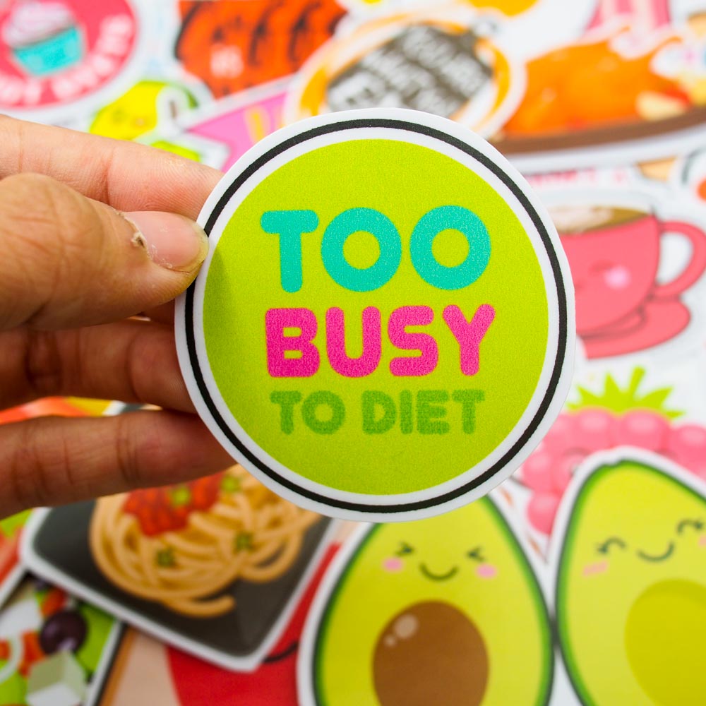 Set 100 sticker hình dán - Food and drink