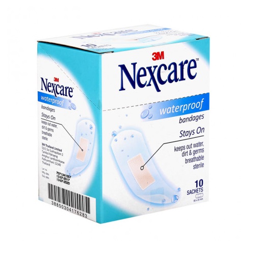 Băng keo cá nhân không thấm nước Nexcare Waterproof (10 gói/hộp)