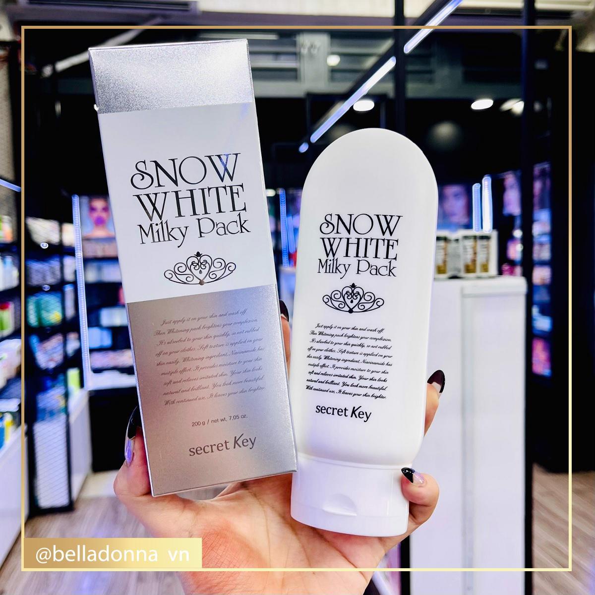 Kem Dưỡng Trắng Da Mặt Và Toàn Thân Secret Key Snow White Milky Pack 200g