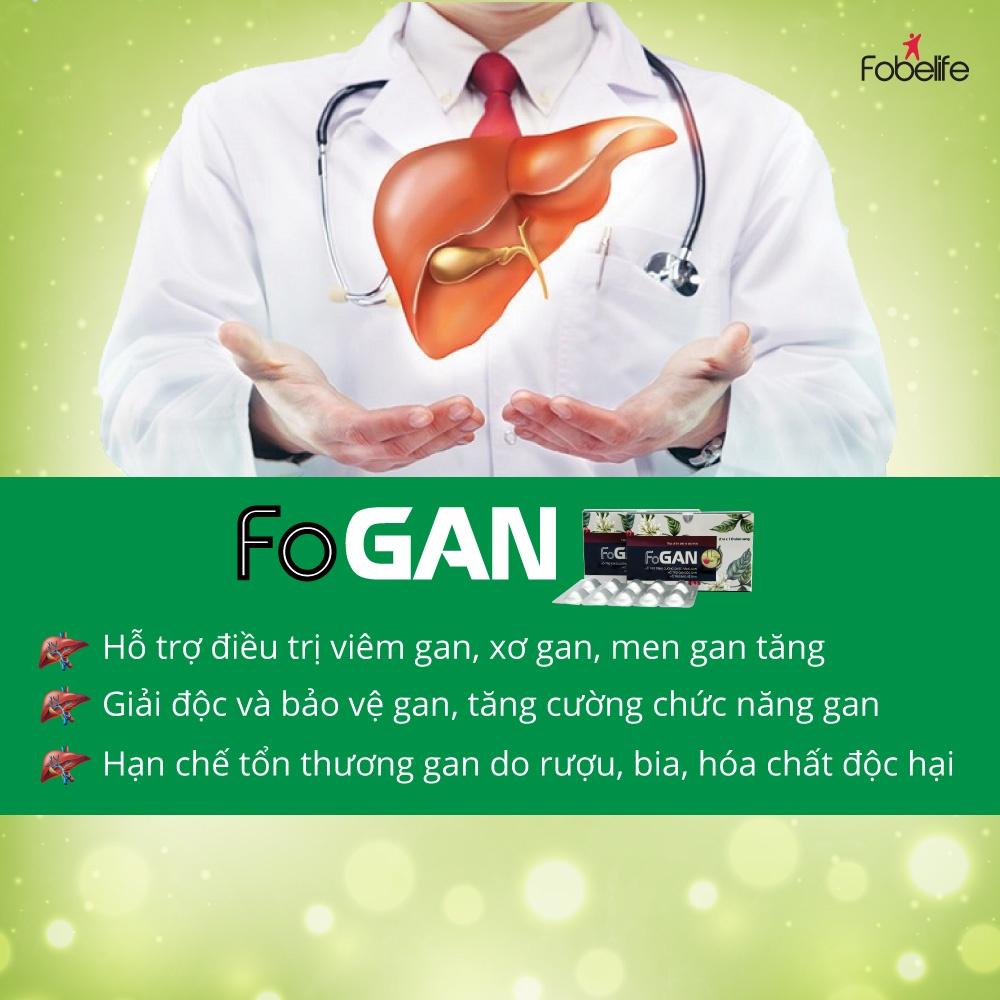 Viên Uống Mát Gan Giải Độc Gan Thanh Nhiệt Cơ Thể FoGan - Hộp 20 viên