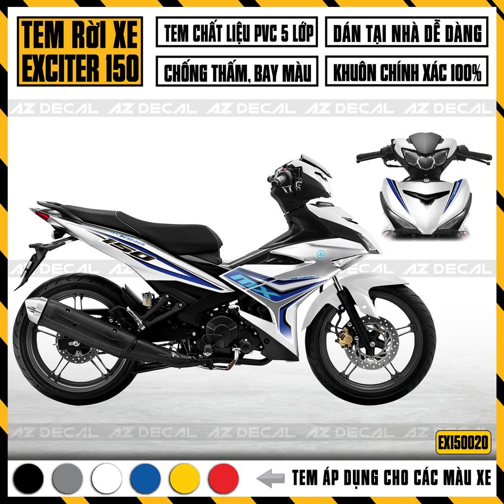 Tem Rời Dán Xe Exciter 150 Mẫu MX King 03 | EX15020 | Decal PVC, Cắt Sẵn Dễ Dán Tại Nhà