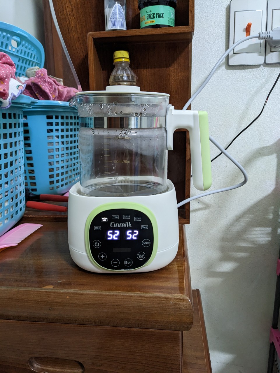 Máy Nấu Nước Pha Sữa Giữ Nhiệt Einmilk Cho Bé: Điều Chỉnh Nhiệt Độ Và Khử Clo Thông Minh, Giữ Sữa Luôn Nóng Loại Tốt