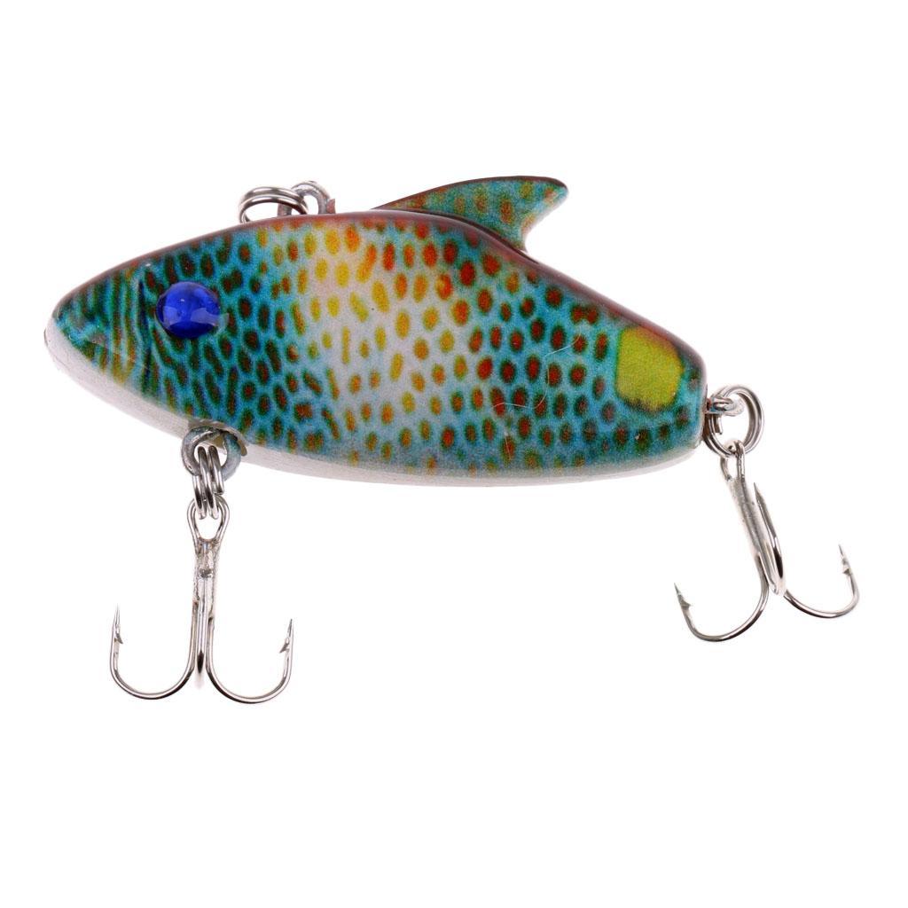 Fishing Lures ABS Plastic Hard Bait 2.17inch VIB Crankbait with Treble Hook