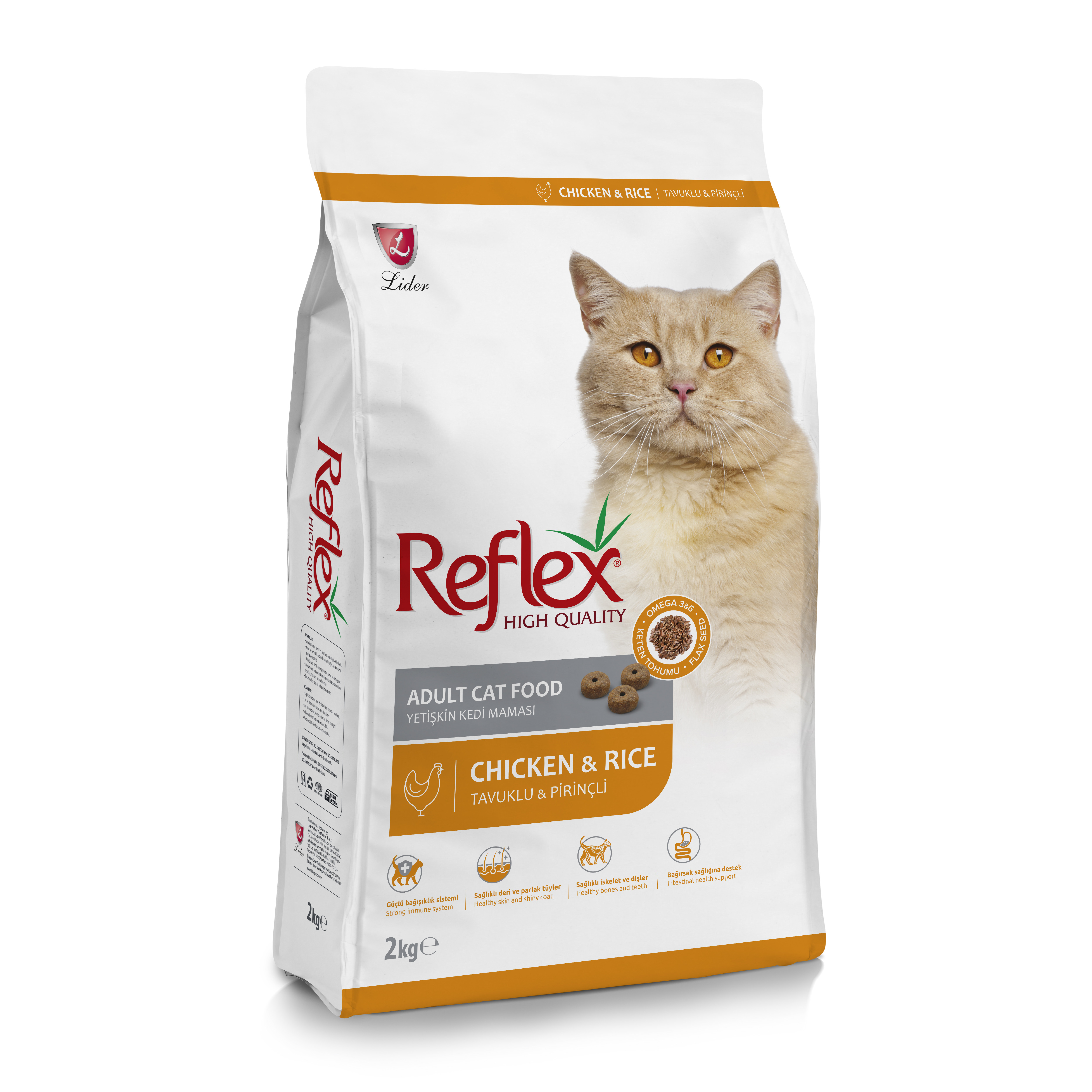 Thức ăn cho mèo Reflex Adult Cat Food Chicken &amp; Rice (2Kg)