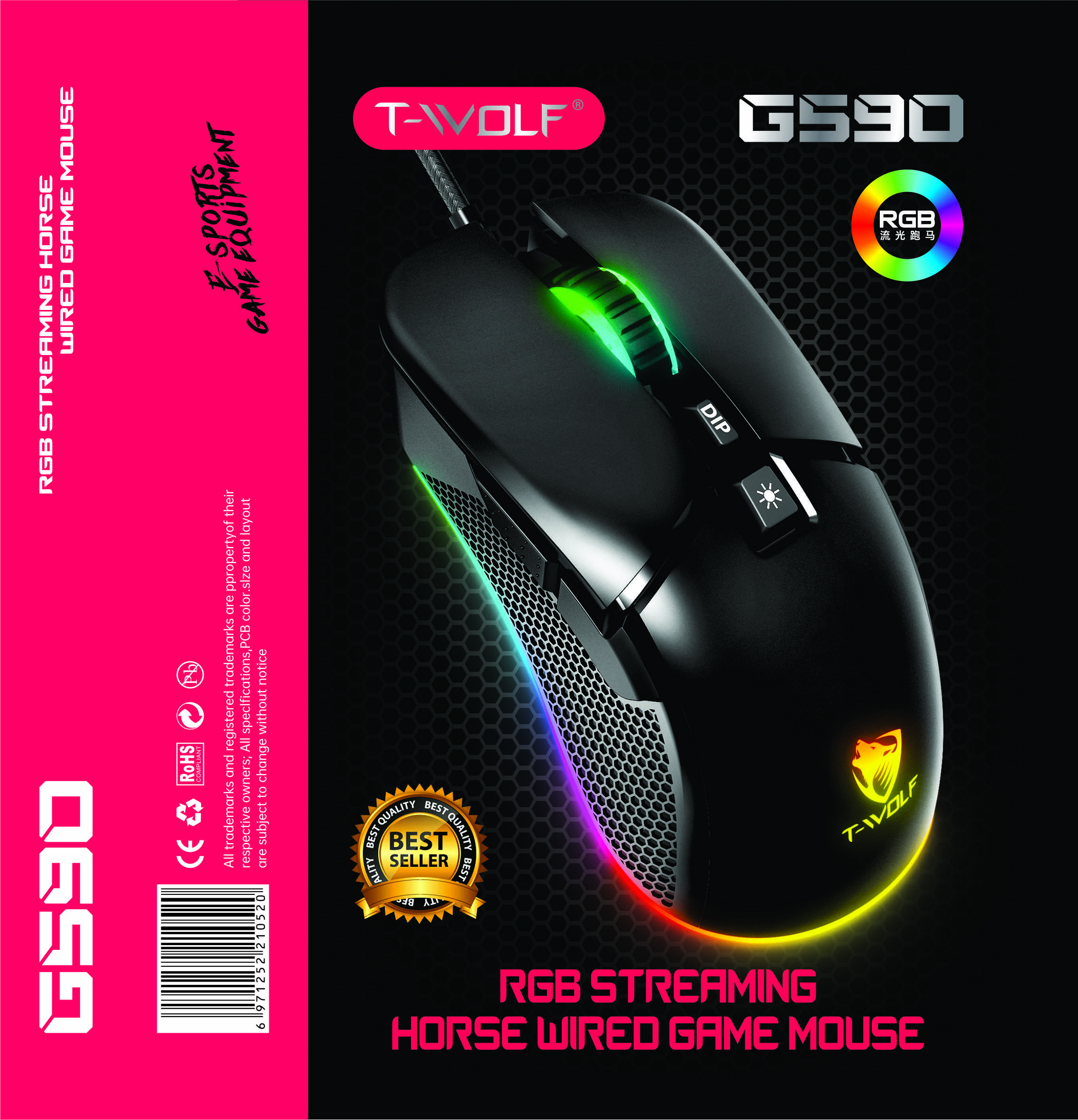 Chuột Gaming T-Wolf G590 Led RGB - Hàng Chính Hãng