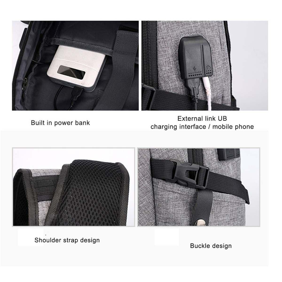 Ba Lô Laptop 15.6 Inch USB Sạc Tai Nghe Lỗ Công Suất Lớn Kinh Doanh Đa Chức Năng Túi Laptop Dành Cho Nam/Nữ du Lịch