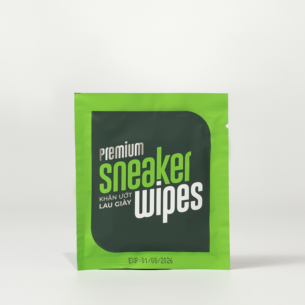 Hộp 20 khăn ướt lau giày thể thao Sneaker Wipes travel size gói 1 tờ Premium siêu sạch