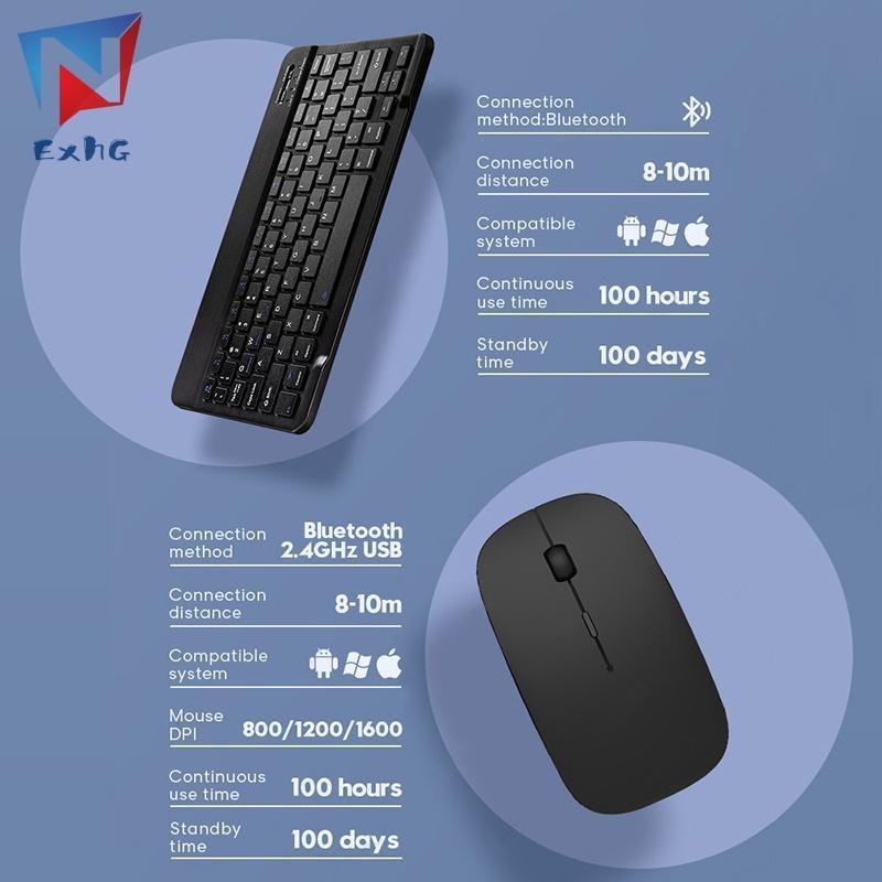 Bàn Phím Bluetooth Không Dây Gọn Nhẹ Di Động Cho Điện Thoại IOS Android Máy Tính Bảng