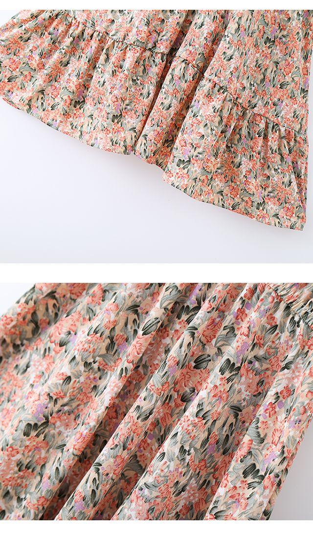 DONGSHOP HOT Cô gái ăn mặc mùa hè trang phục mùa hè 2022 tây váy công chúa cô gái hoa đầm đầm chiffon váy mùa hè