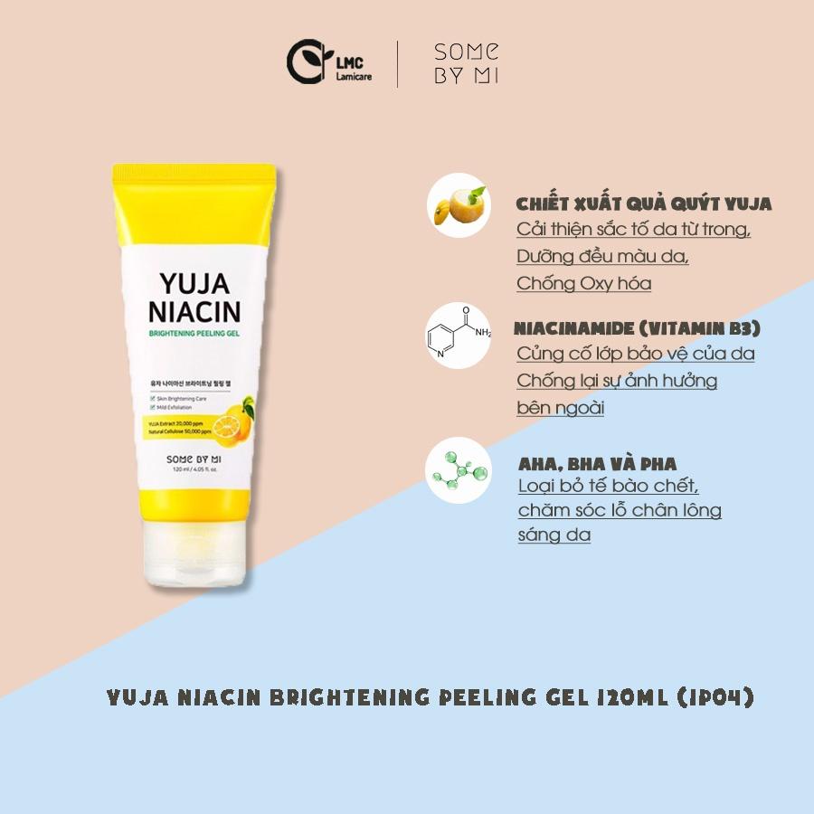 Tẩy tế bào chết dạng gel dưỡng trắng da chiết xuất quả thanh yên some by mi yuja niacin brightening peeling gel 120ml