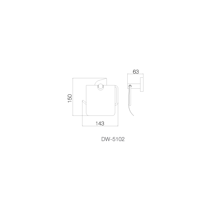 Hình ảnh Móc/ Lô giấy vệ sinh - INOX SUS 304 DW-5102