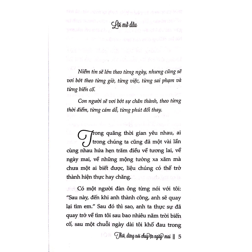 Sách Thôi, Đừng Nói Chuyện Ngày Mai