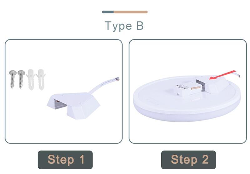 Bộ 2 đèn ốp trần cảm biến hồng ngoại 24W LED Ceiling Lamp with Infrared Motion Sensor