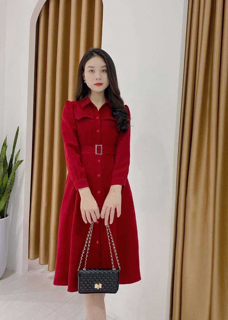 Váy đầm sơ mi nữ công sở trả trung mềm mát