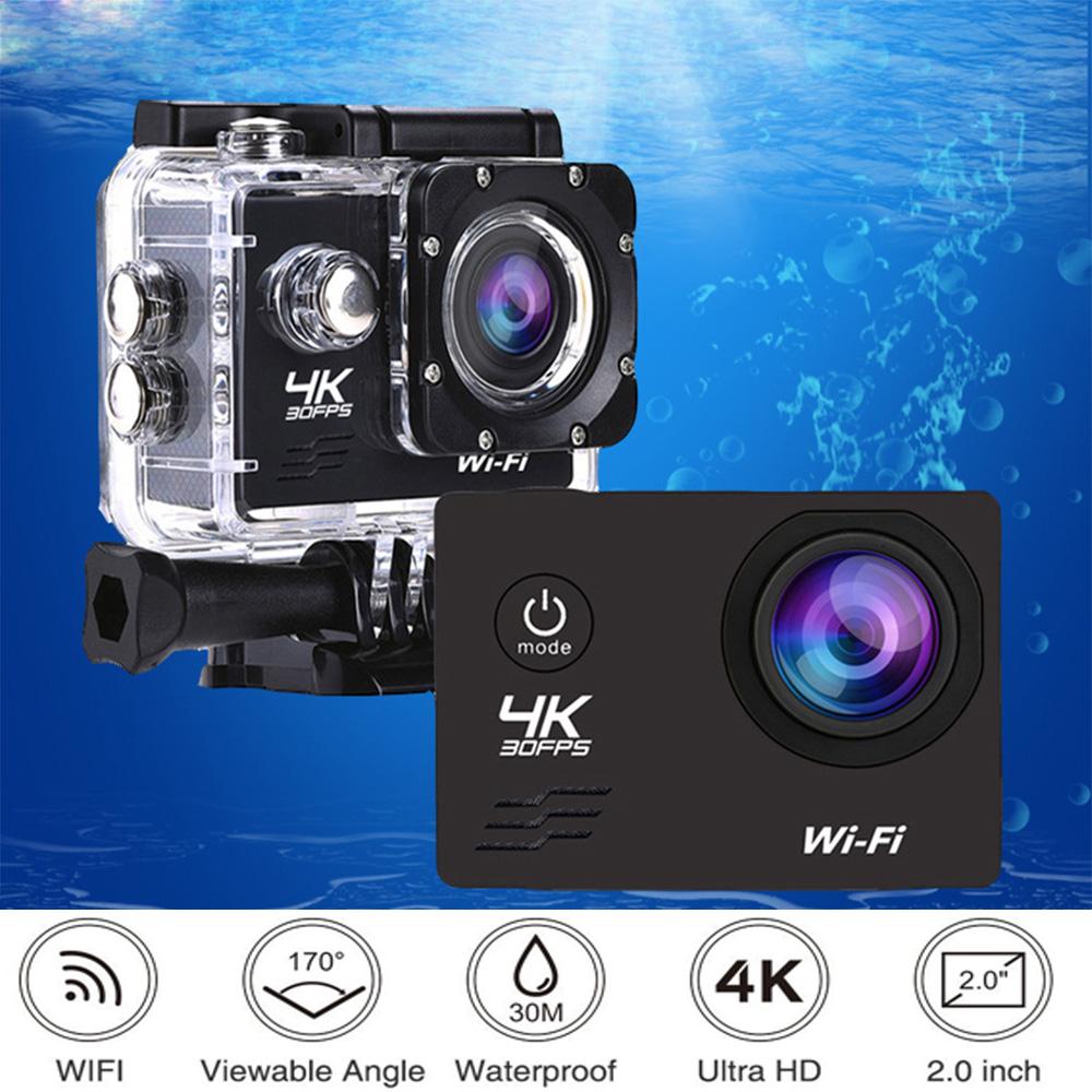 Camera hành động Ultra HD 4K 16.0MP WiFi 2.0 "Màn hình 170d dưới nước 30m Go Waterproof Pro Mũ bảo hiểm Ghi máy ảnh Sport Camer