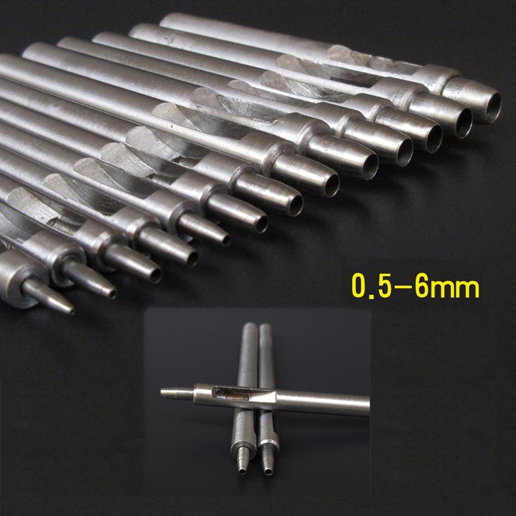 2PCS 0.5+1.0mm Hollow Hole Punch Tool Leather Craft Watch Strap Belt Puncher