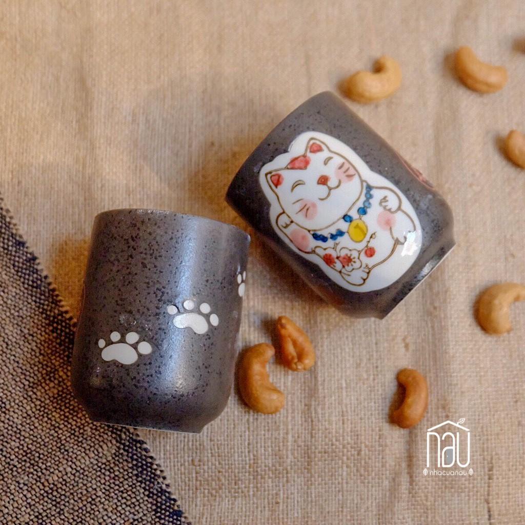 Set ấm chén, bộ bình trà sứ, hoạ tiết Mèo thần tài Maneki Neko độc đáo rất thích hợp tặng biếu, tân gia, sinh nhật