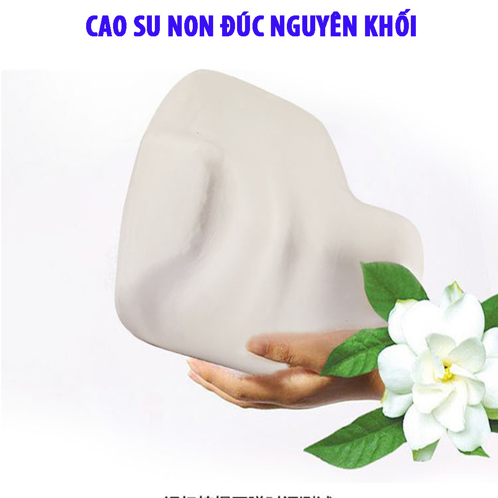 Gối tựa đầu ô tô  và Gối tựa lưng ô tô chất liệu cao su non cao cấp, nguyên liệu hoàn toàn từ tự nhiên, không mùi cao su, được đúc nguyên khối, vỏ gối  vải cotton 100%, thoáng khí, êm mềm, không sù- BGTNTP-06