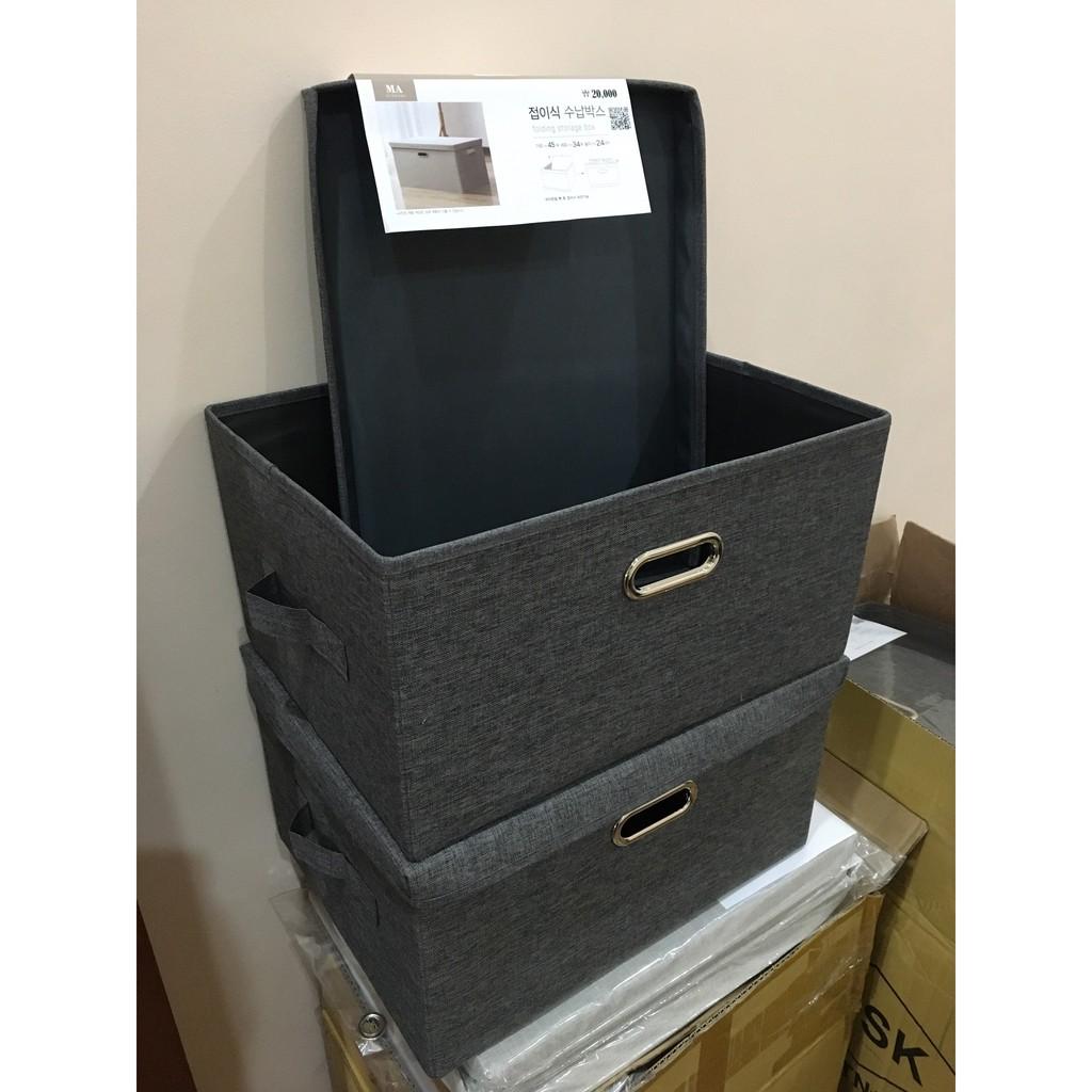 Hộp Đựng Quần áo xuất Hàn Quốc cỡ lớn 45x34xH24cm