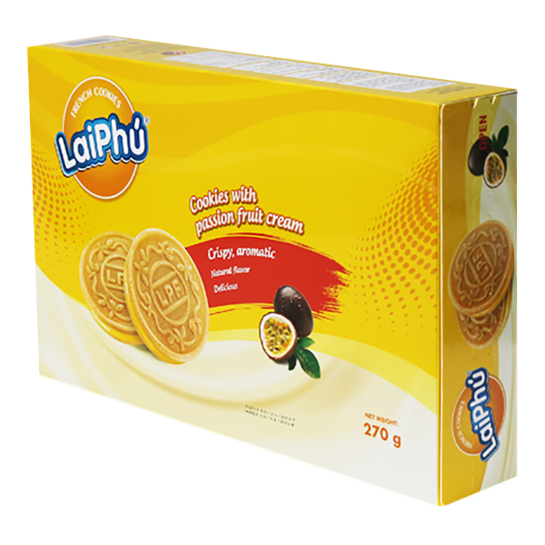 Bánh cookie Lai Phú kem Chanh Dây 270g