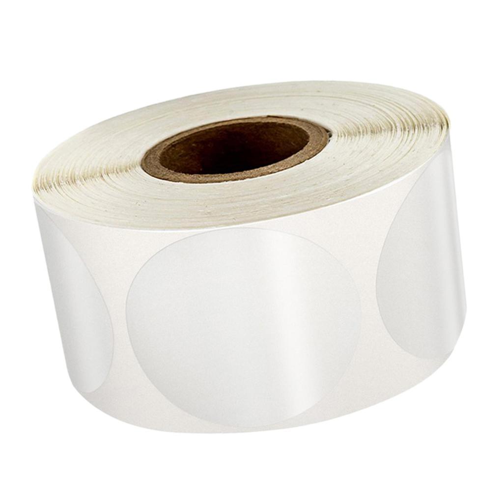 500pcs Kraft Paper Blank Stickers Dots Permanent Adhesive Tag 25mm