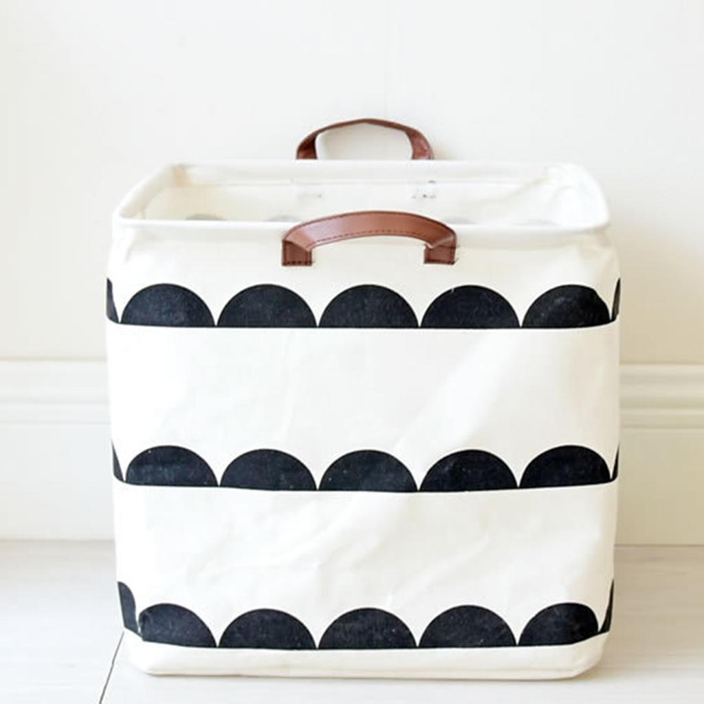 2x Collapsible Storage Basket Toy Bucket Clothes Laundry Hamper -Semicircle