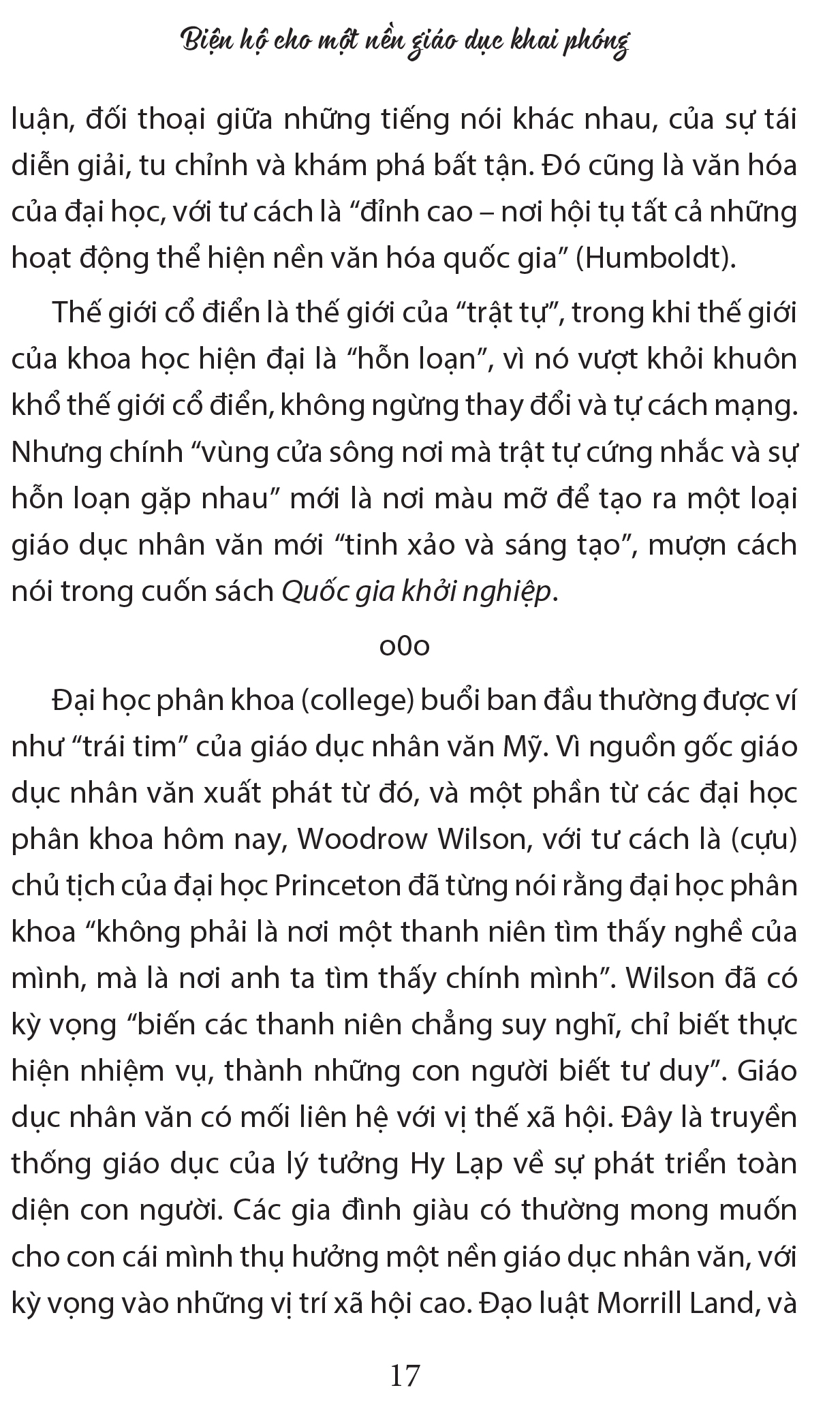 Biện hộ cho một nền giáo dục khai phóng