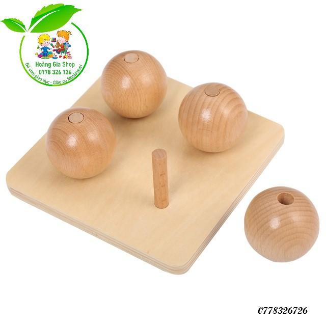 Cọc 4 khối cầu gỗ (Balls On Small Pegs