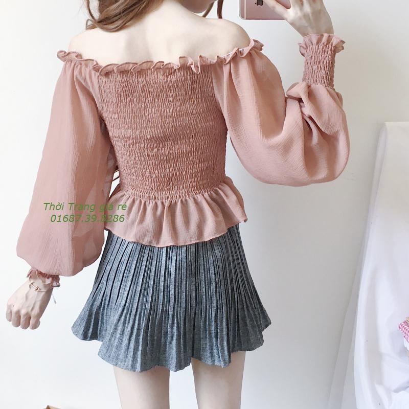 ÁO TRỄ VAI BO EO KÈM HÌNH THẬT