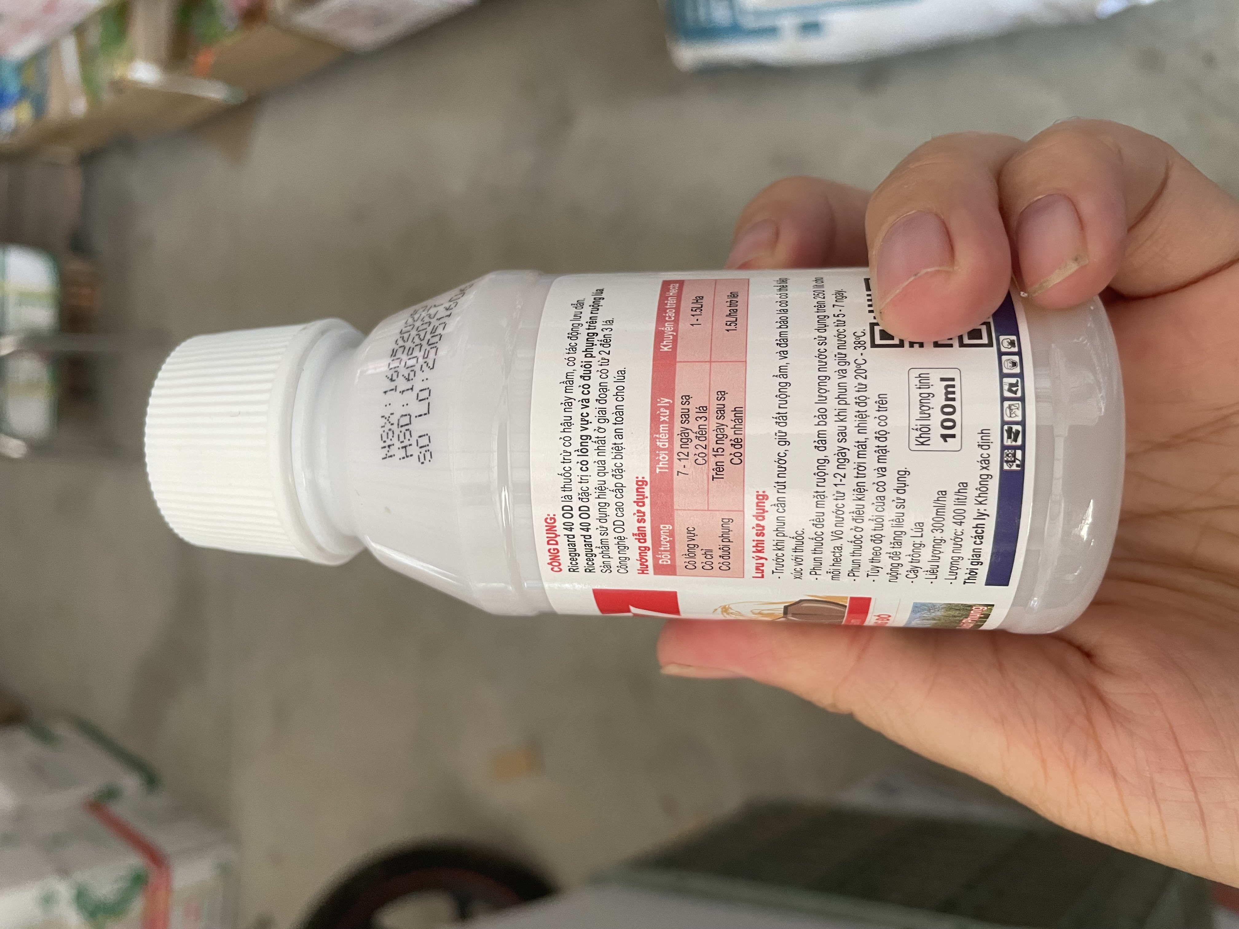 Thuốc trừ cỏ hậu nảy mầm RICEGUARD 40 OD Đặc trị cỏ đuôi phụng - cỏ lồng vực