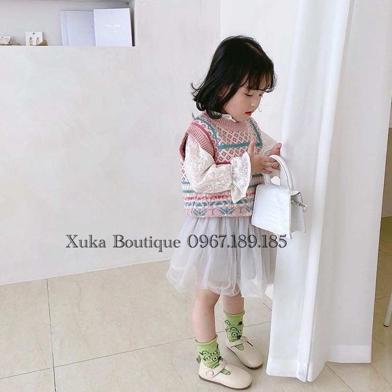 Set 3 Đôi Tất Cao Cổ AiDuMini Cao Cấp Cho Bé Từ 1 - 12 tuổi. Tất Vớ Trẻ Em Hoa Quả Cực Xinh Bé Gái