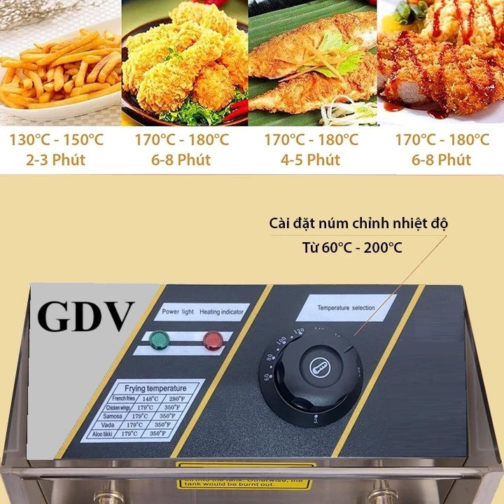 Nồi Chiên Nhúng Điện Ngập Dầu GDV Y06L (6 lít) - Hàng Chính Hãng