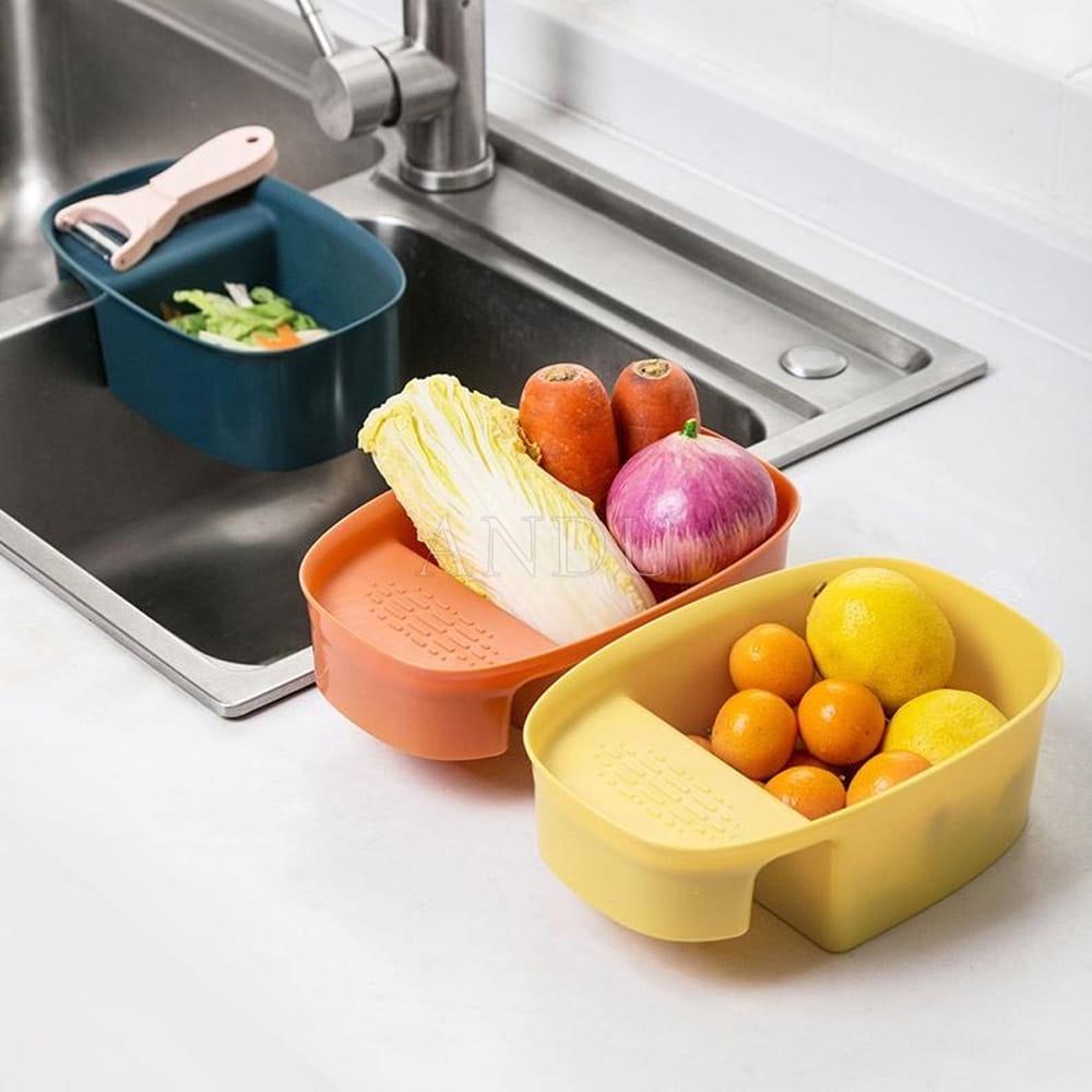 Rổ Lọc Rác, Giỏ Khay Lọc Đựng Rác Đồ Ăn Thừa Treo Bồn Rửa Bát Bằng Nhựa Gấp Gọn