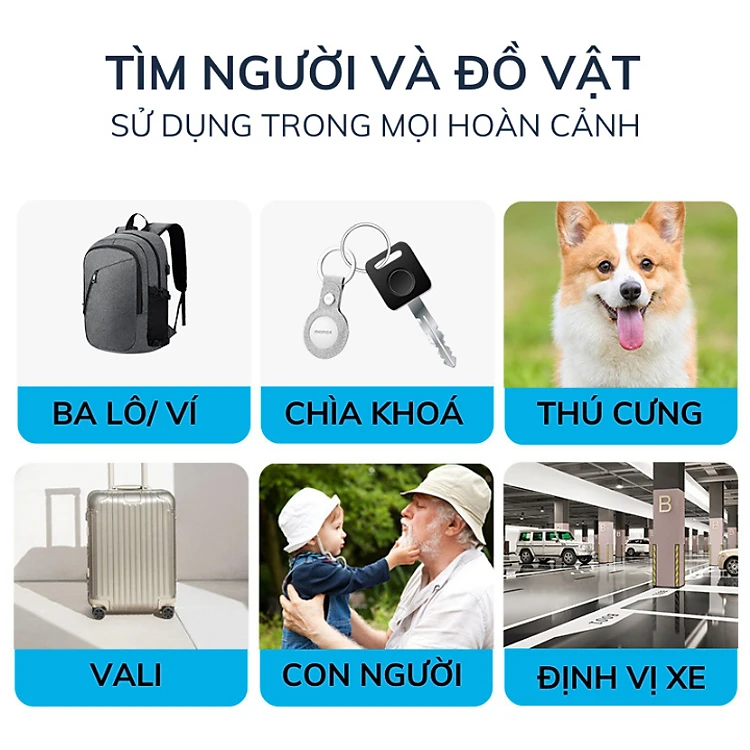 Định Vị GPS Momax PINPOP BR7 bỏ túi nhỏ gọn, định vị đa năng theo dõi người, đồ vật, hành lý, kèm dây móc treo - Hàng chính hãng